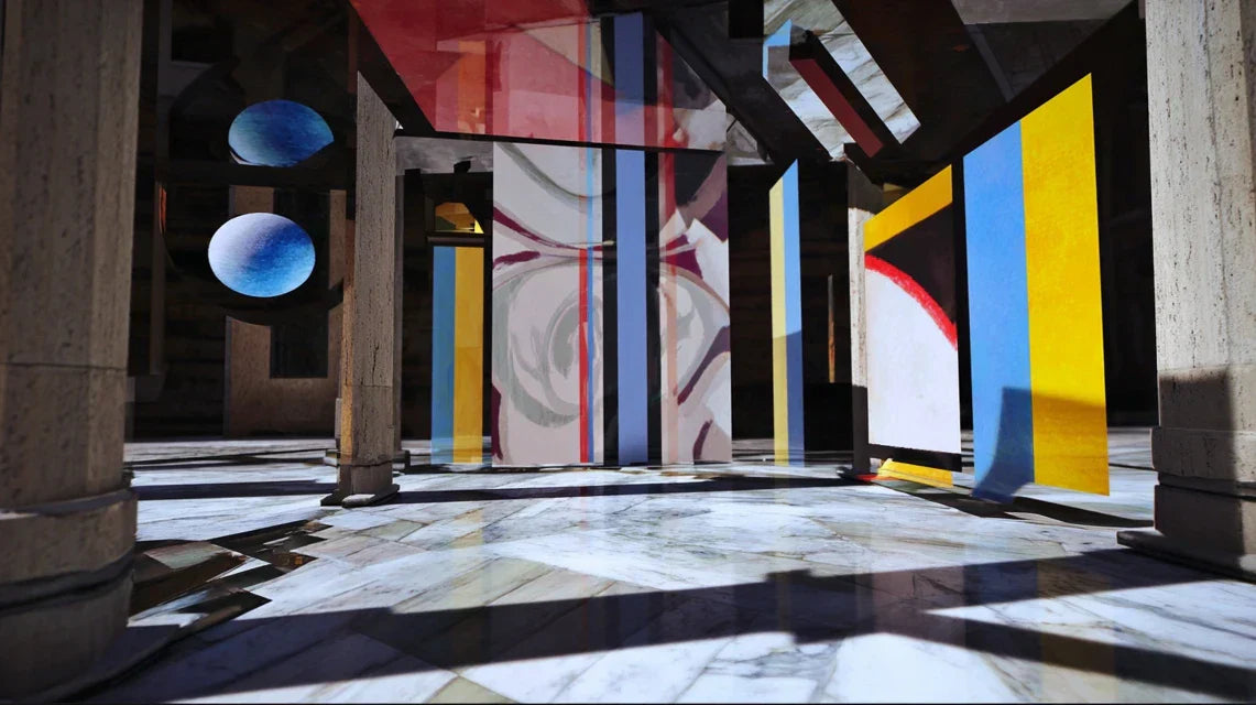 Tableaux intégrés aux structures : art mural pensé comme partie du bâtiment