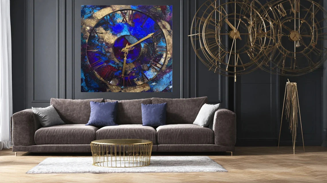 Tableau intelligent évolutif heure, art mural qui s'adapte au temps