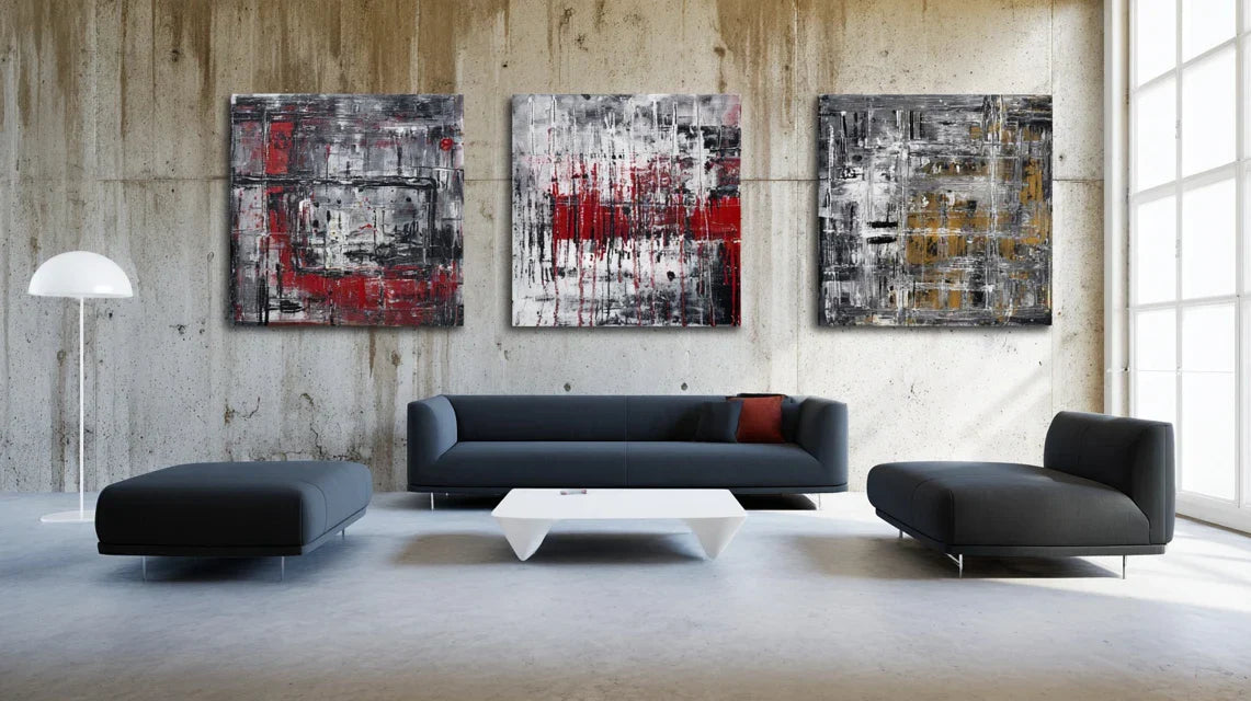 Tableaux pour déco industrielle : textures brutes et visuels percutants