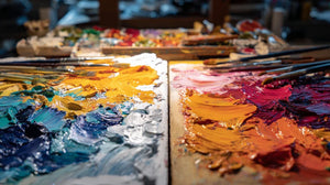 Les effets de texture dans un tableau abstrait : sable, gel médium et pâte de structure 