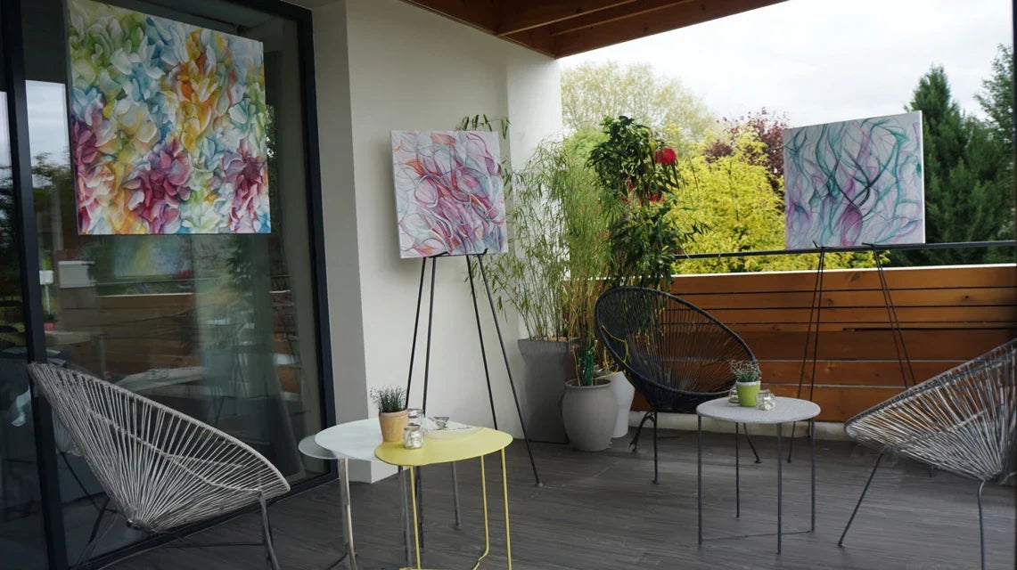 Espace détente mi-intérieur mi-extérieur : tableau pour zone hybride