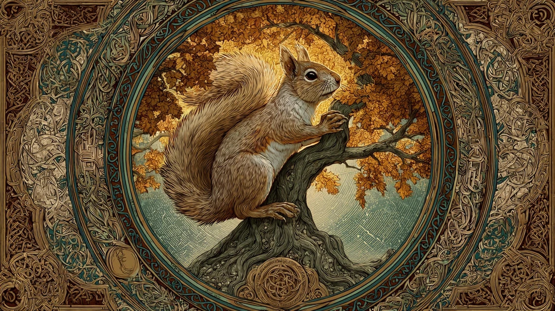 Pourquoi les écureuils symbolisent-ils la prévoyance dans l'art nordique ?