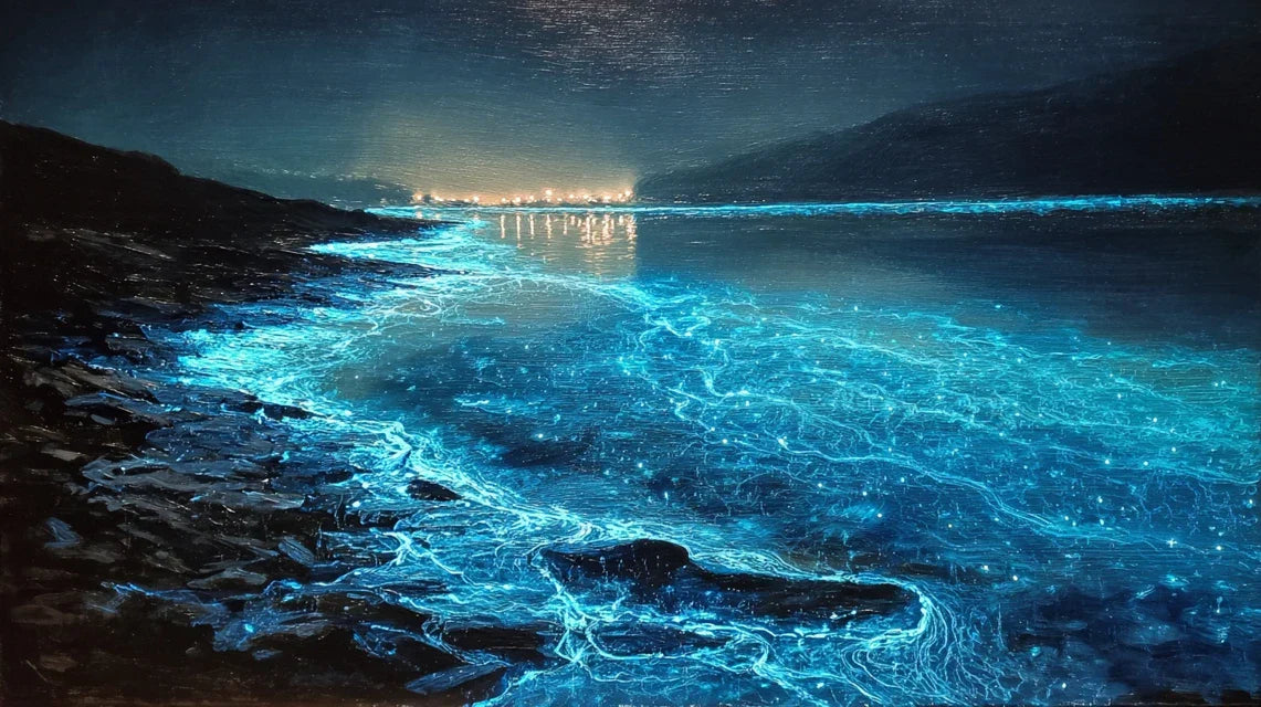 Comment peindre la bioluminescence des vers luisants ?