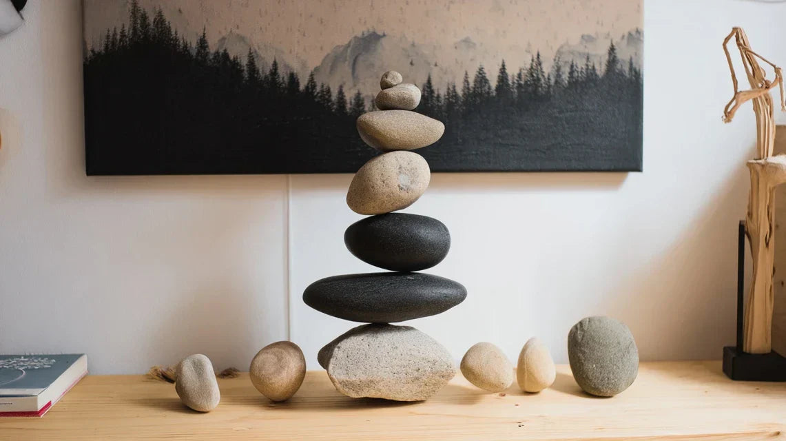 Tableau comme élément d’équilibre dans une pièce feng-japandi