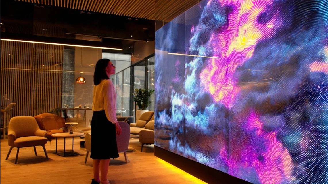 Art mural connecté météo musique, œuvres qui réagissent aux données externes