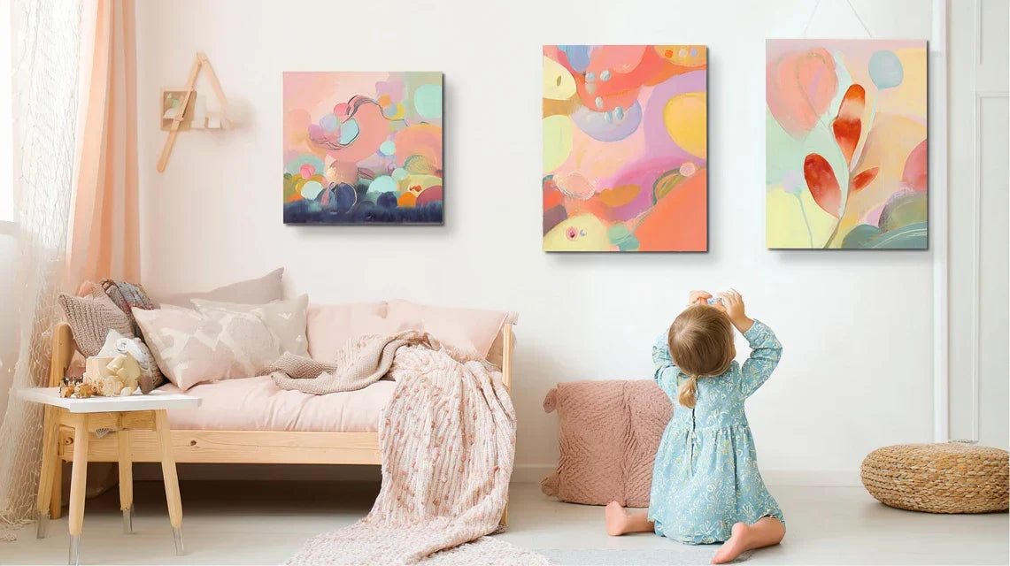 Tableaux doux et apaisants pour chambres d’enfants agités ou anxieux