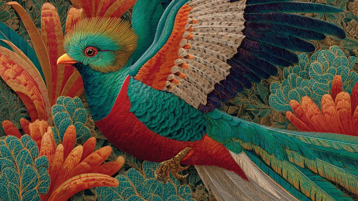 La représentation des quetzals dans l'art maya et aztèque 