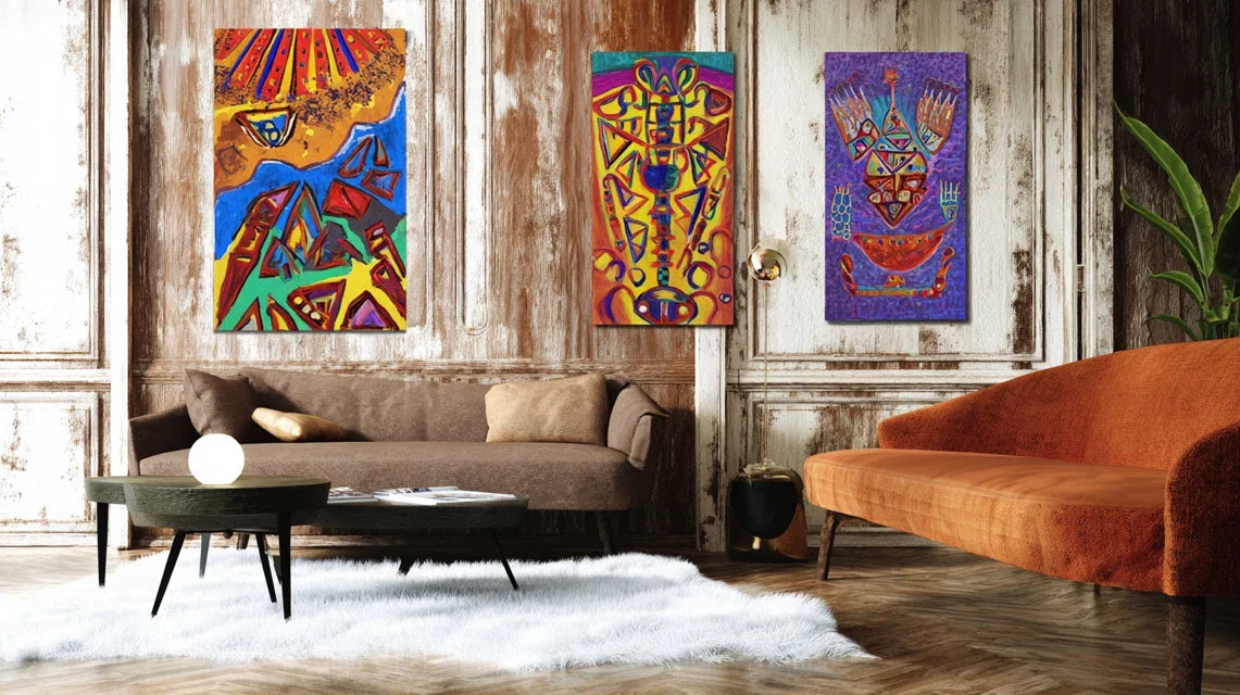 Ambiances ethniques et tableaux africains : couleurs, rythmes, symboles