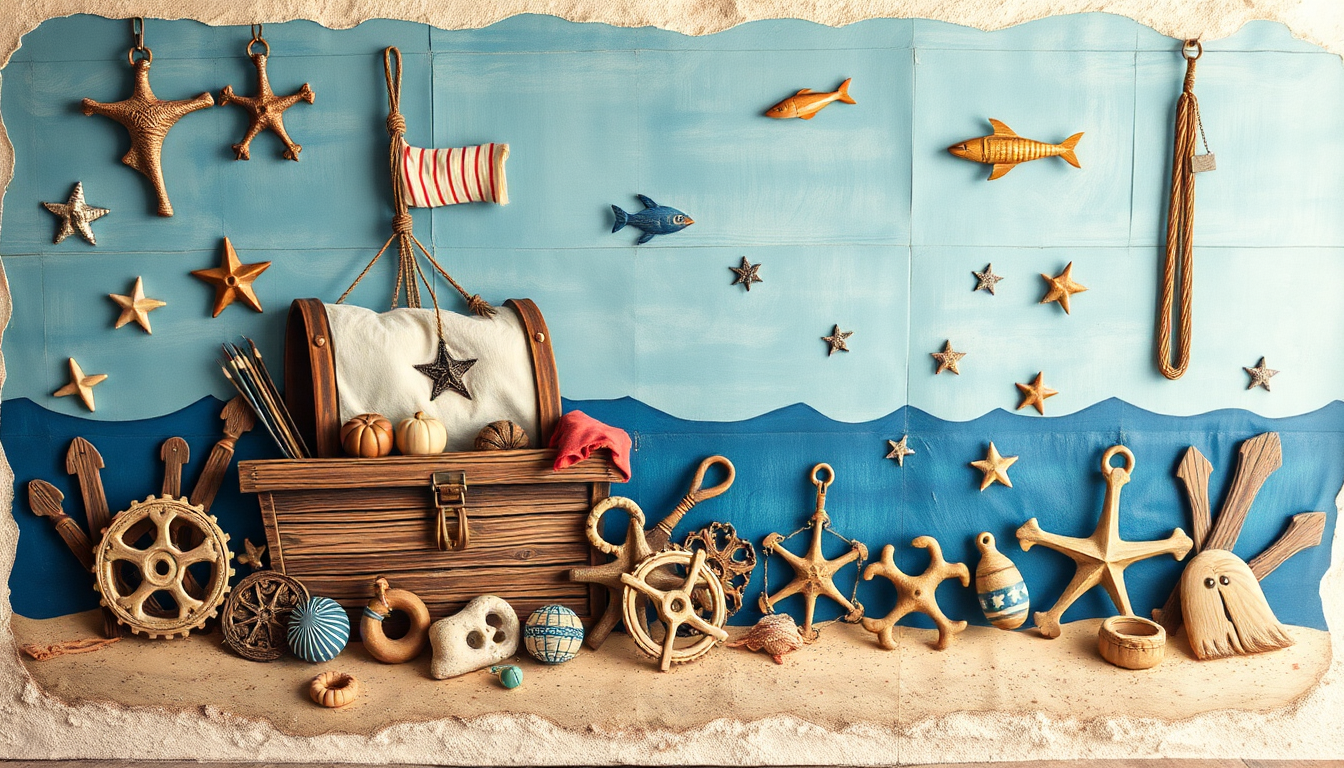 Décoration Murale Unique : Comment Créer un Intérieur Inspirant avec des Murales de Cartes au Trésor et des Thèmes Marins