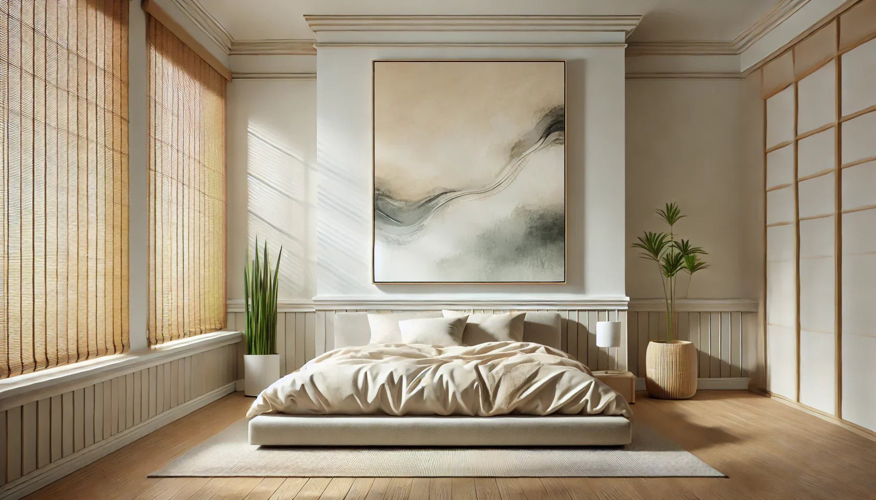 Comment intégrer un tableau peinture abstrait dans une chambre à l’ambiance zen ?
