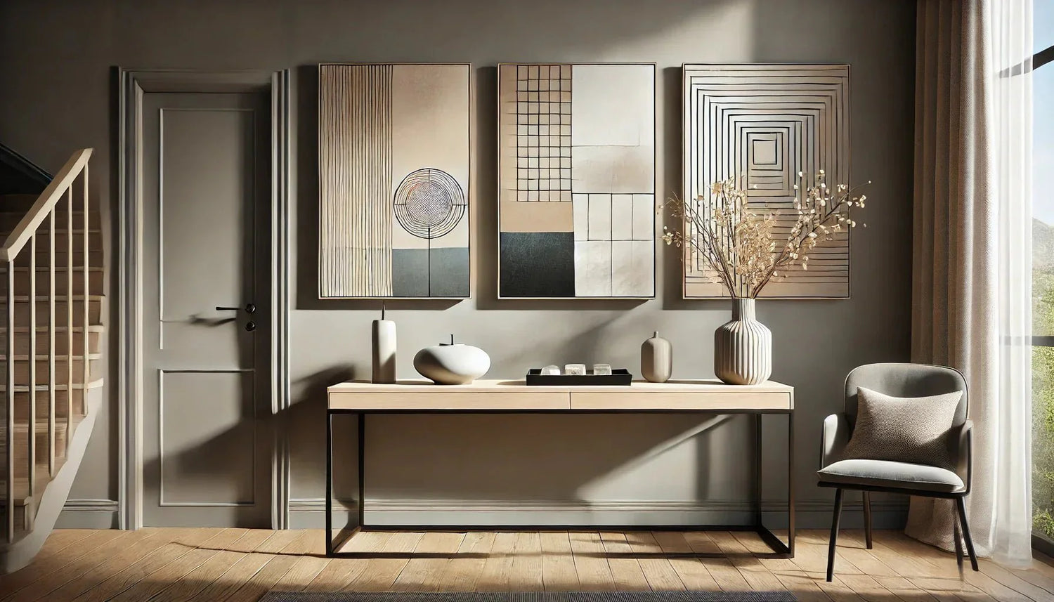 Quels sont les meilleurs tableaux abstraits modernes pour une entrée minimaliste élégante ?