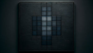 Black painting d'Ad Reinhardt révélant des nuances chromatiques subtiles dans une grille cruciforme minimaliste des années 1960