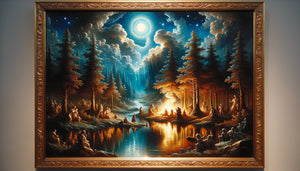 Peinture baroque nocturne miniature sur cuivre dans le style d'Adam Elsheimer, glacis lumineux et clair-obscur, début XVIIe siècle