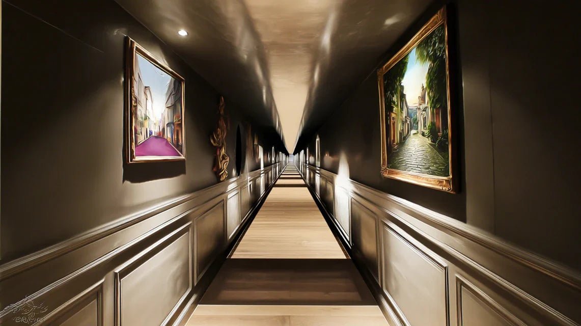 Agrandir mur étroit avec tableau, illusion d'espace par l'art