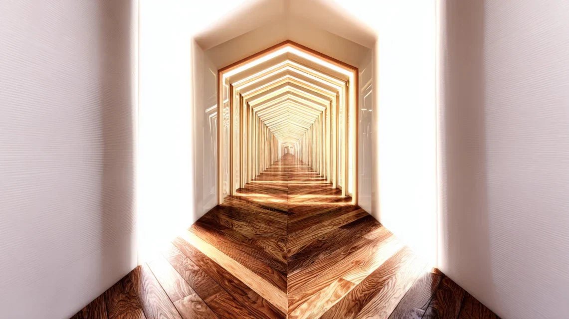 Allonger un couloir visuellement grâce à un tableau bien placé
