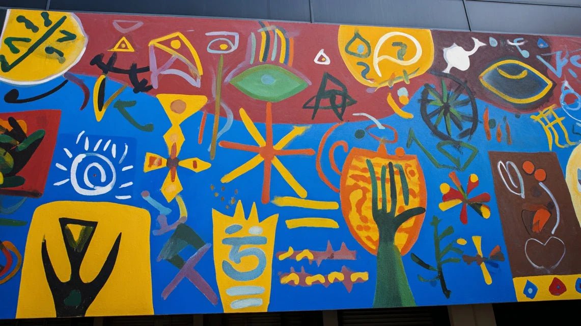 Art mural à symbolique universelle : des signes qui parlent à tous