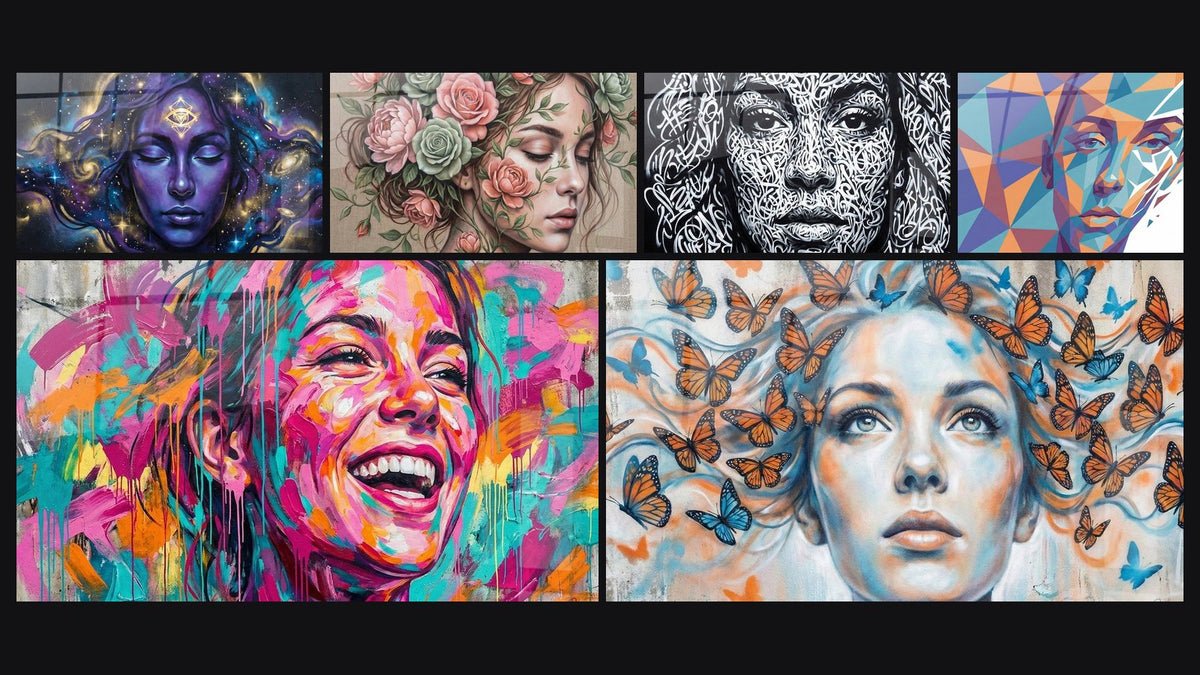 Mosaic of six paintings