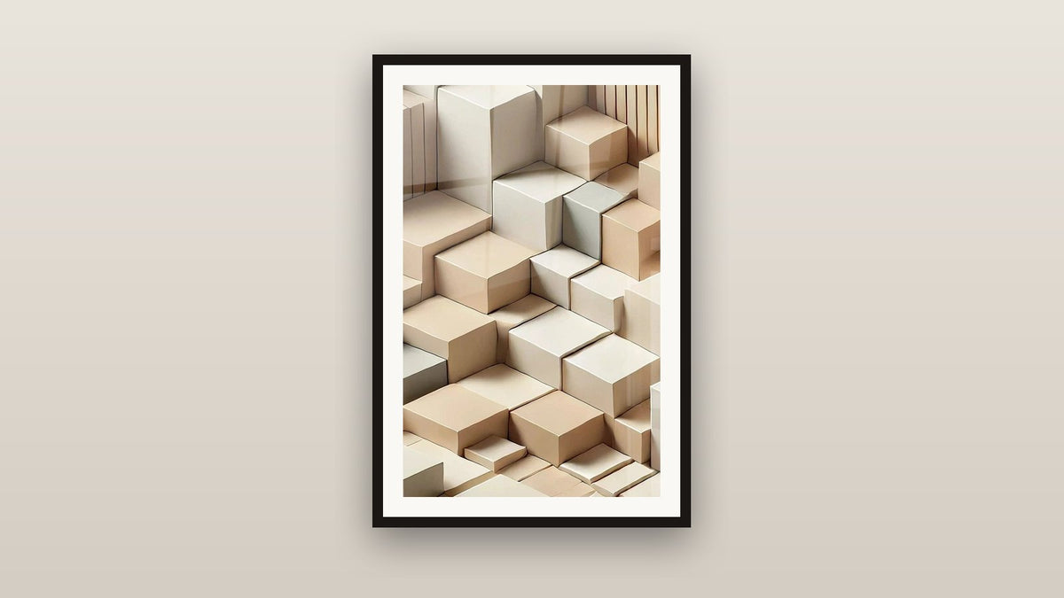 Quadro incorniciato su una parete: Minimalismo Scolpito