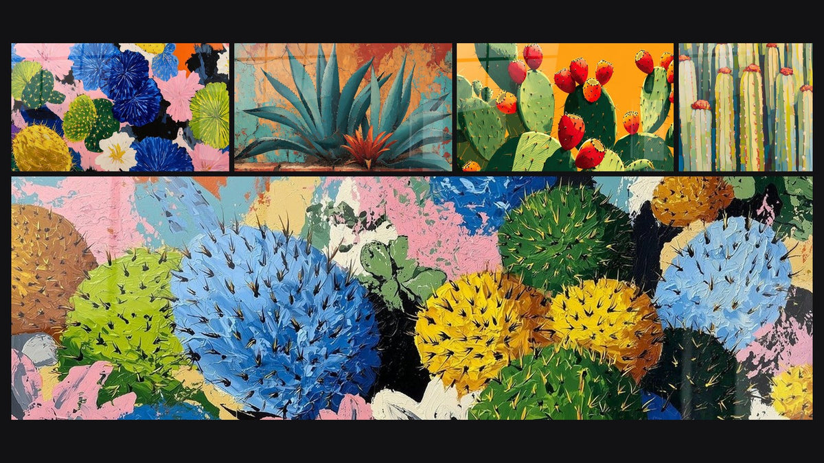 Mosaïque de cinq tableaux
