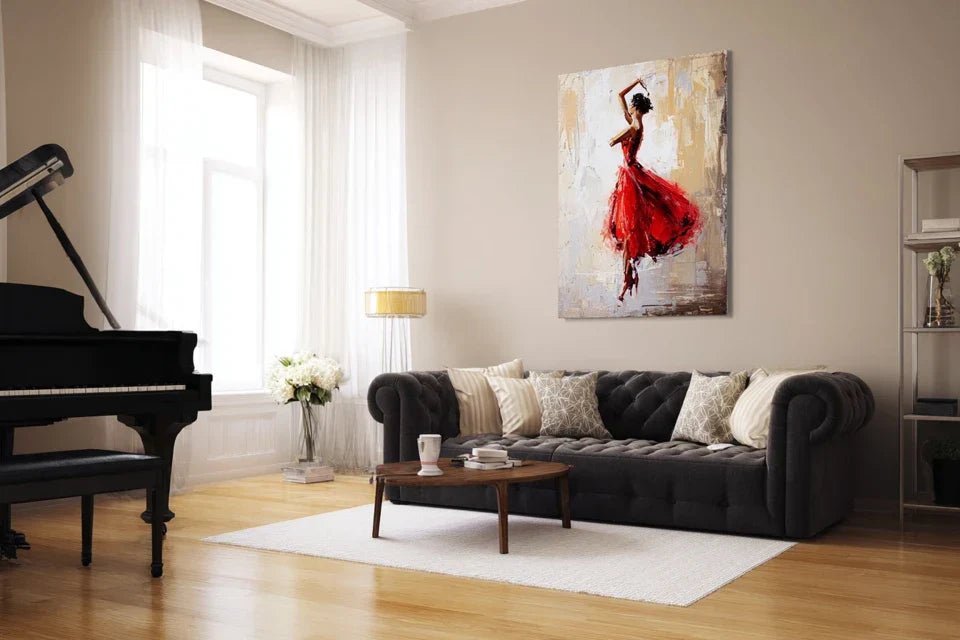 Comment choisir la bonne hauteur pour accrocher un tableau dans un salon ?