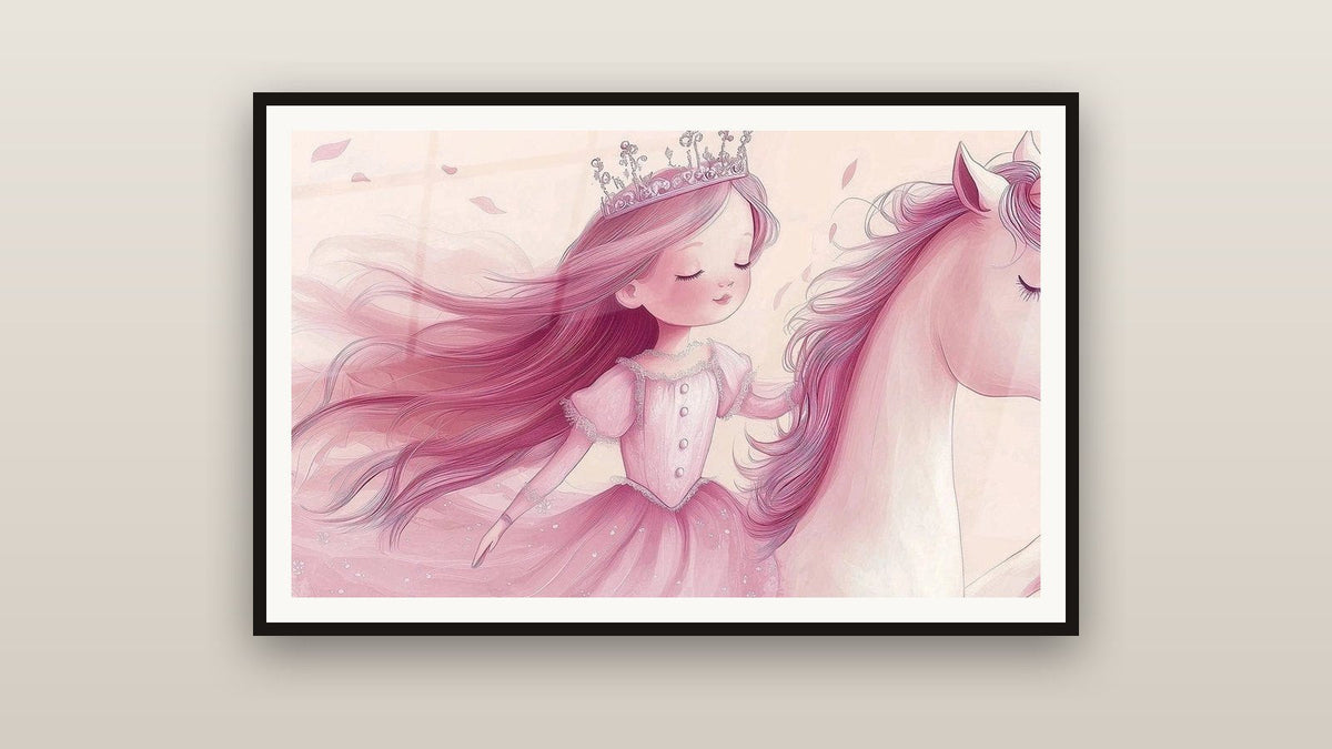 Tableau encadré sur un mur : Princesse N°1