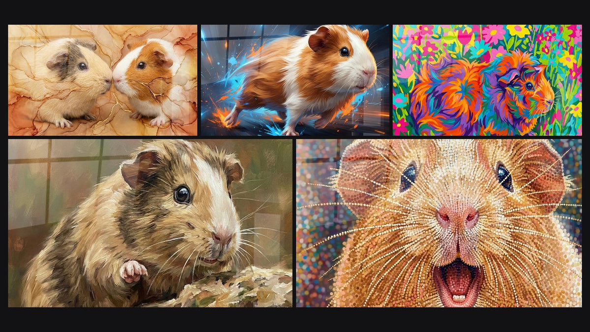 Mosaico di cinque quadri