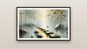 Framed painting on a wall: The Golden Path