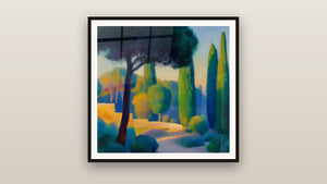 Ingelijst schilderij aan een muur: Middellands Zeelandschap