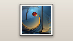 Cuadro enmarcado en una pared: Espiral cósmico