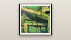 Framed painting on a wall: Urban Infrastructure