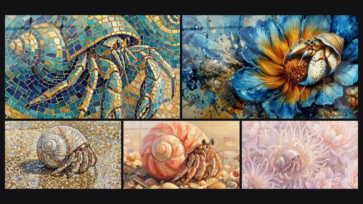 Mosaïque de cinq tableaux