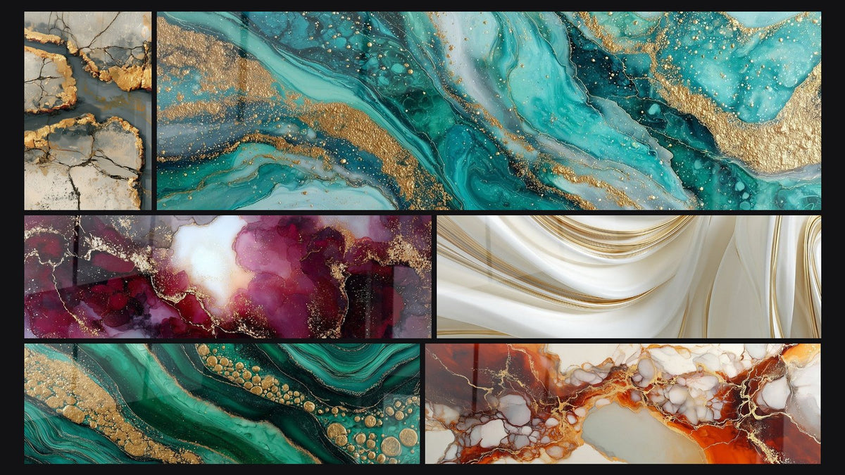 Mosaic of six paintings