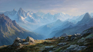 Comment peindre la transparence de l'air dans les paysages de haute montagne ? 