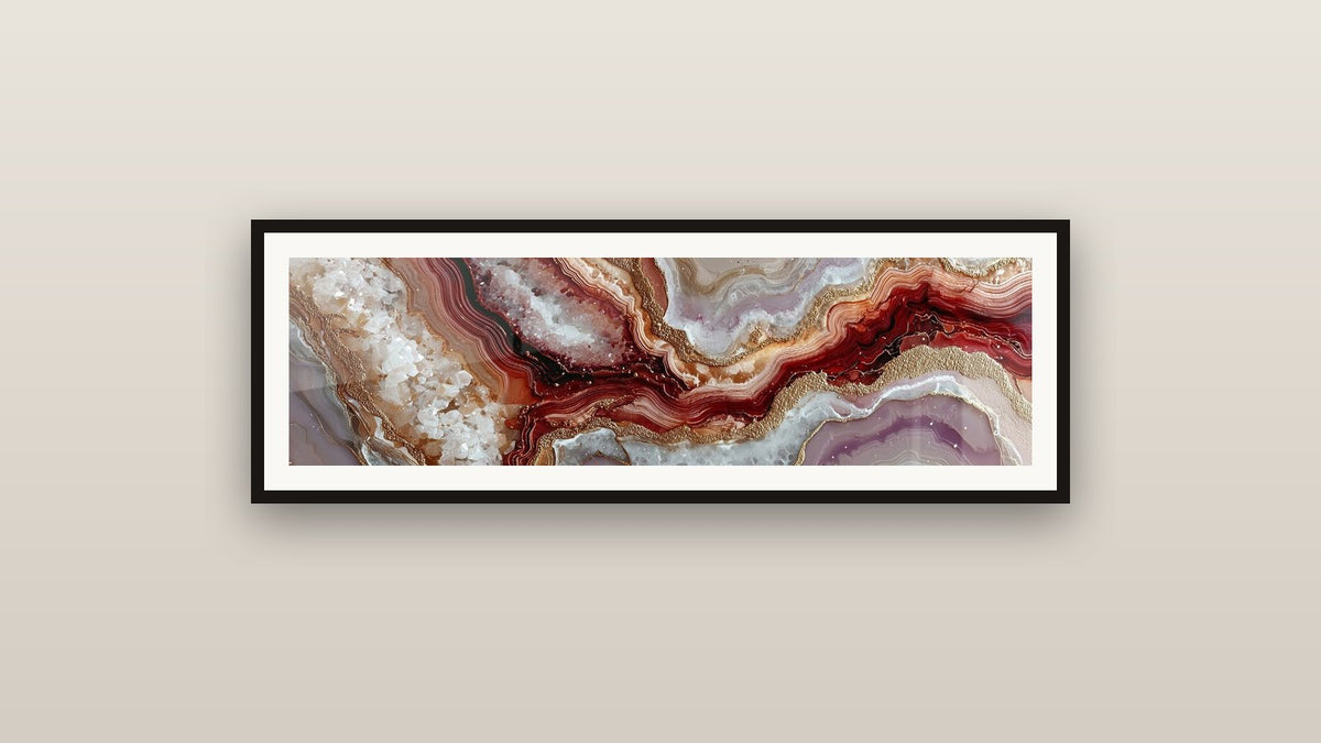 Framed painting on a wall