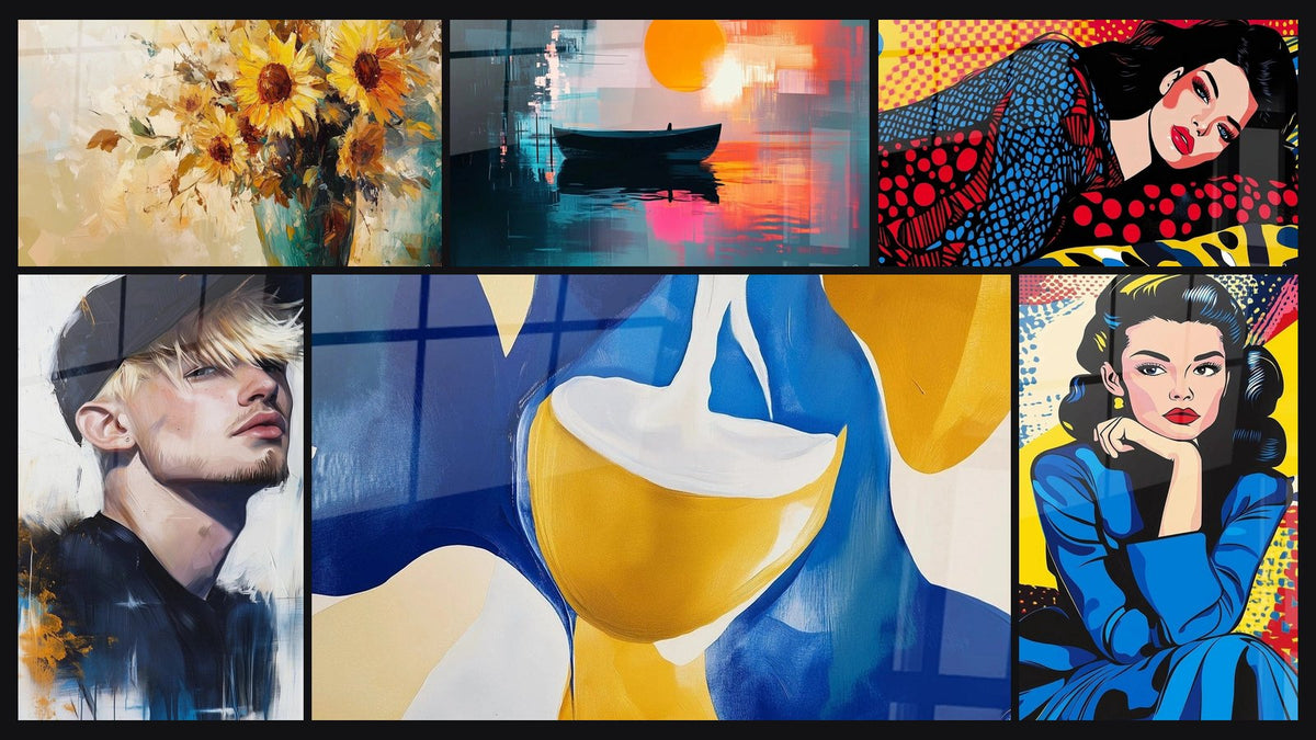 Mosaïque de six tableaux