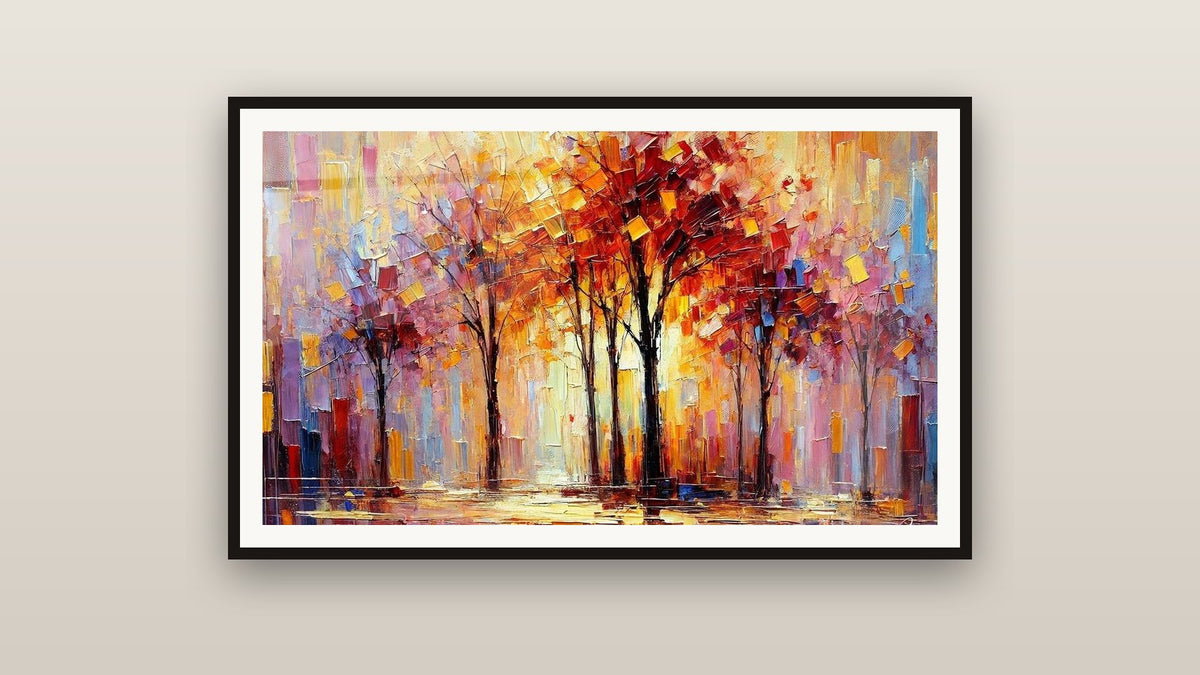 Cuadro enmarcado en una pared: Sinfonía de Otoño