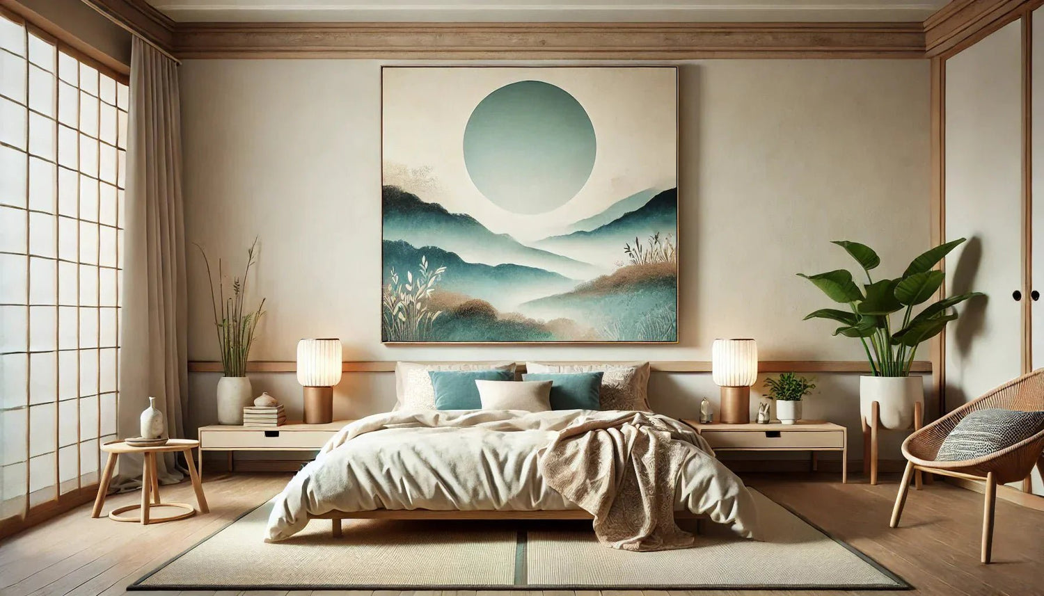 Comment un tableau paysage abstrait peut transformer votre chambre zen : un guide complet pour une décoration apaisante