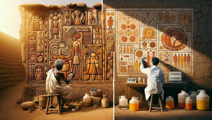 Conservation d'art mural africain traditionnel : techniques ancestrales naturelles versus méthodes scientifiques modernes sur même fresque