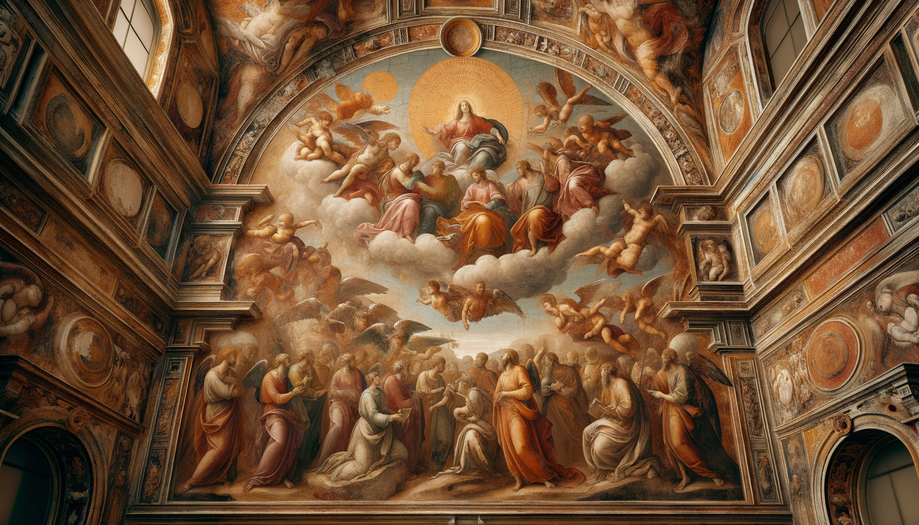 Gros plan macro d'une fresque ancienne consolidée au silicate d'éthyle montrant la brillance caractéristique du traitement