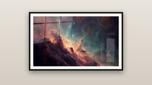 Cuadro enmarcado en una pared: Nebulosa estelar