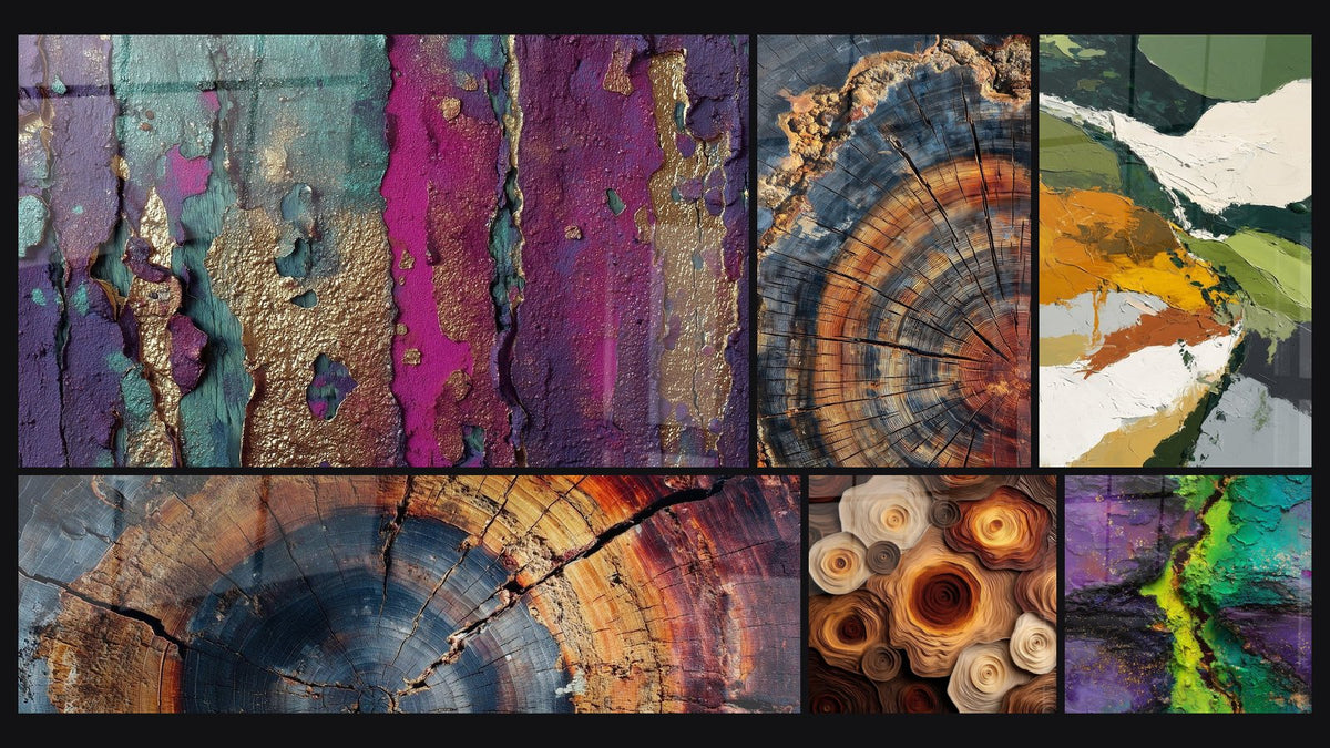 Mosaic of six paintings