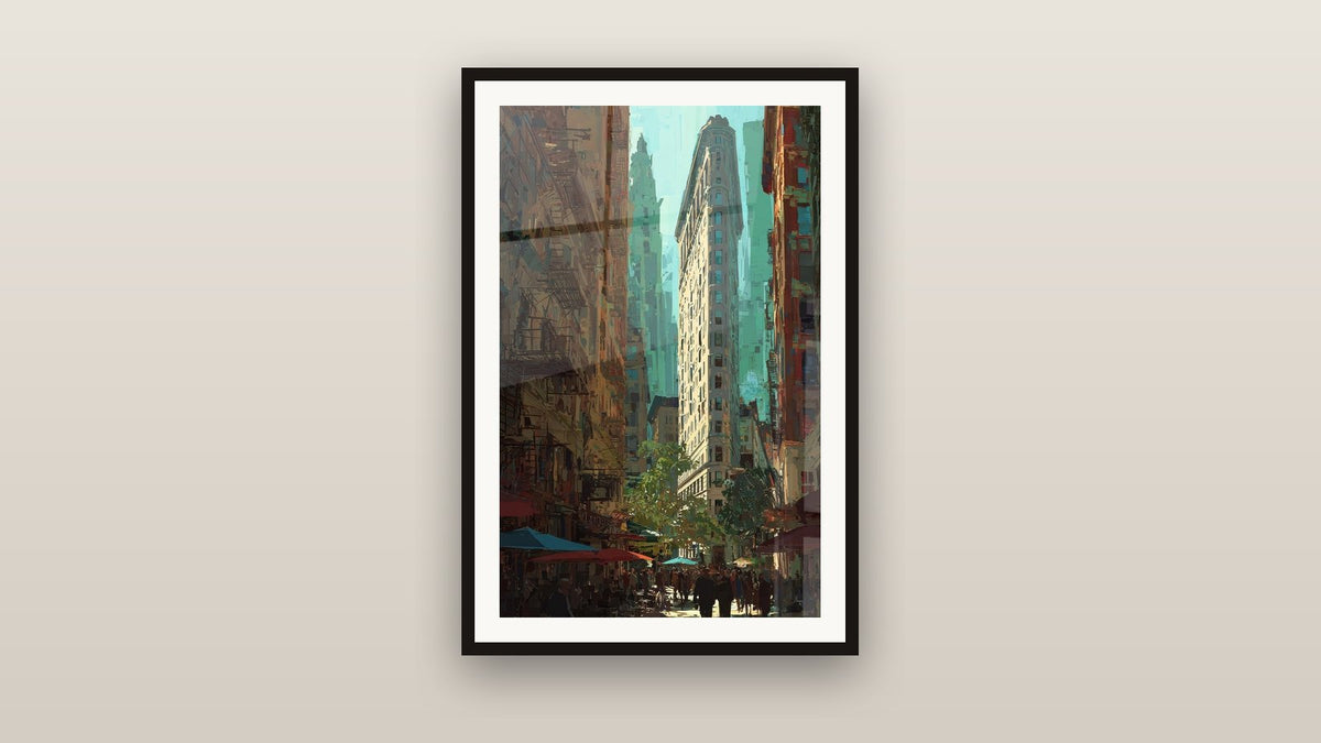 Cuadro enmarcado en una pared: Flatiron Building Nueva York