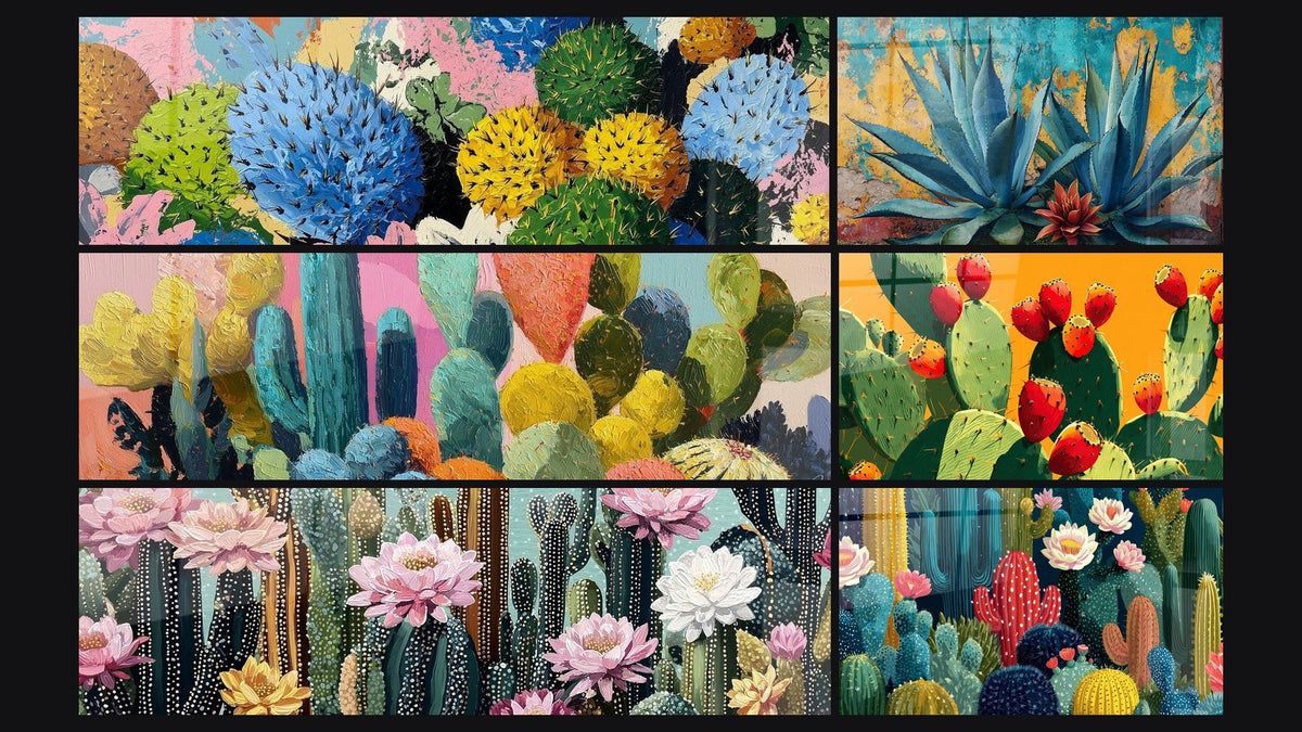 Mosaic of six paintings