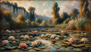 Détail de peinture impressionniste montrant la dégradation des pigments synthétiques et l'altération des couleurs originelles