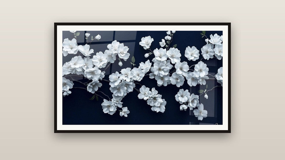 Quadro incorniciato su una parete: Fiore di ciliegio N°1