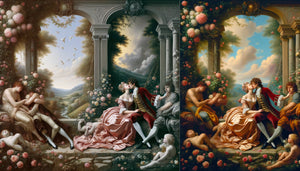 Évolution des tableaux érotiques et romantiques du rococo de Fragonard au style contemporain libéré