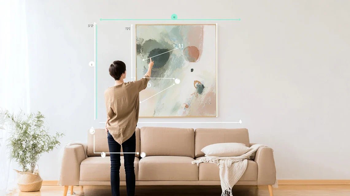 Faut-il centrer un tableau en fonction du mur ou du volume ?