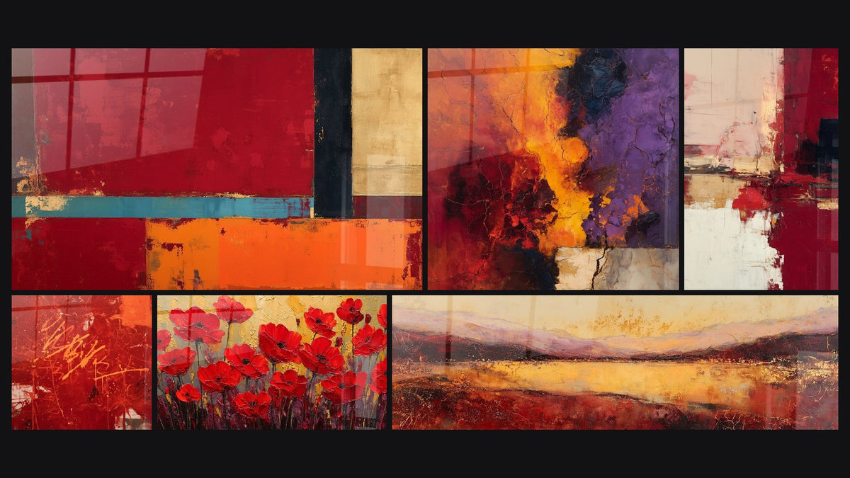 Mosaïque de six tableaux