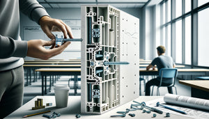 Installation professionnelle de fixation murale spécialisée sur cloison légère d'école modulaire avec cheville à expansion