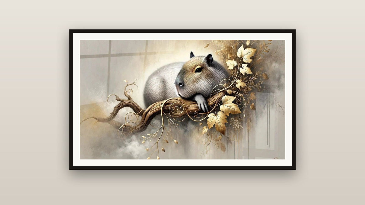 Tableau encadré sur un mur : Douceur dans la Nature